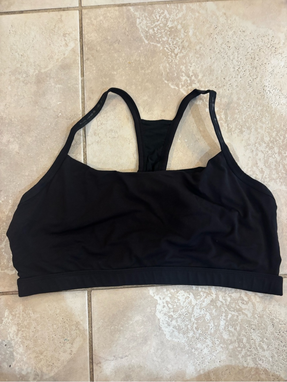 Fabletics Black Racerback Sports Bra